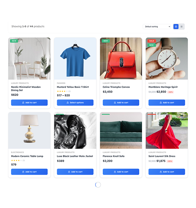 Modern Product Grid – Infinite Scroll