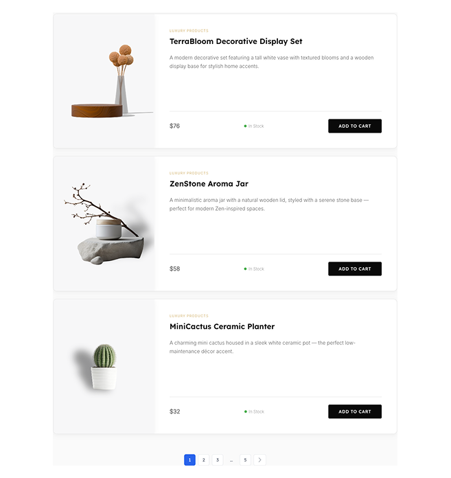 Product Grid – Editorial Block (List View)