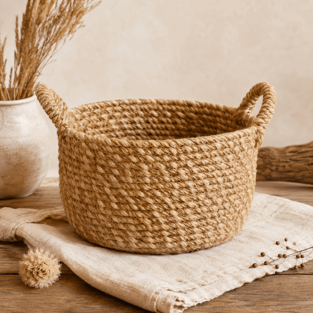 Handwoven Jute Basket