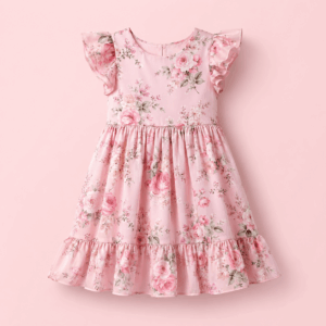 Floral Pink Girls Dress