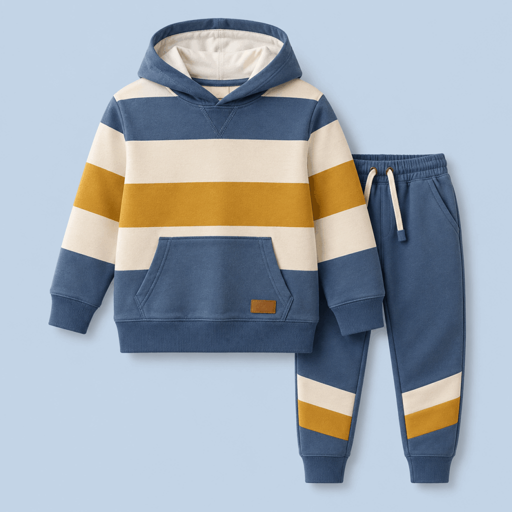 Striped Hoodie Jogger Set
