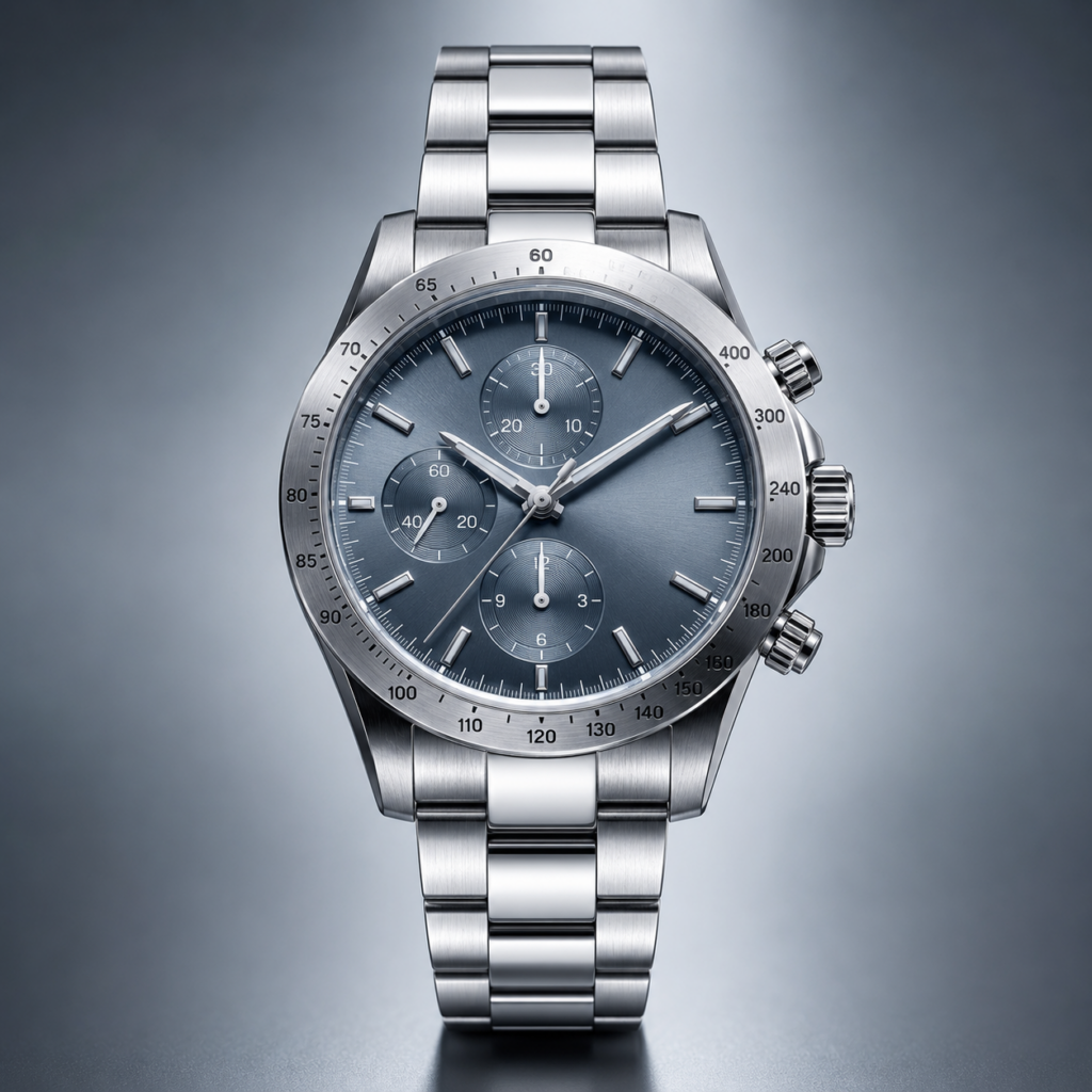 Silver Chronograph Watch